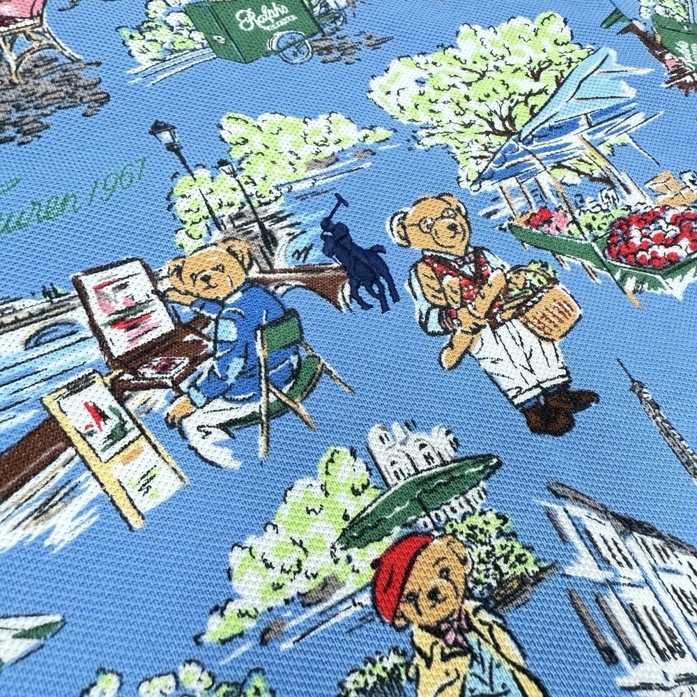 Polo Ralph‎ Lauren Men's Big & Tall Polo Bear Mesh Polo Shirt Blue Size 2XB NEW - Picture 6 of 10